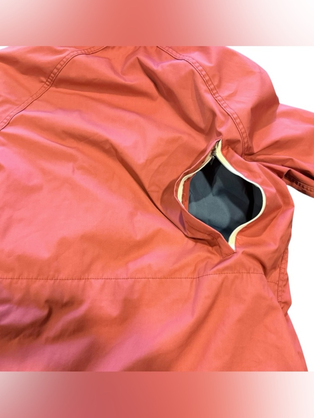 Vintage Woolrich Parka Women’s Salmon Red Hooded Outdoor Hiking Jacket Sz M - Picture 12 of 12
